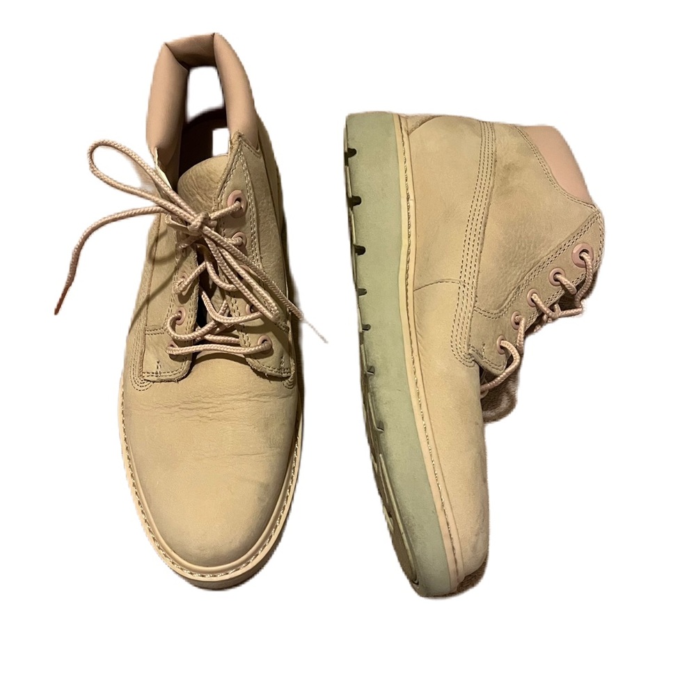 Timberland Kenniston Leather Lace-Up Boots Blush Pink Size 6.5 Sensorflex